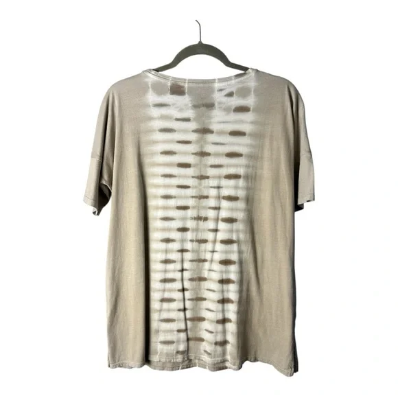 Pure Jill Women's Beige Tie-Dye Short Sleeve Pullover Tunic Top Size S - Picture 6 of 7